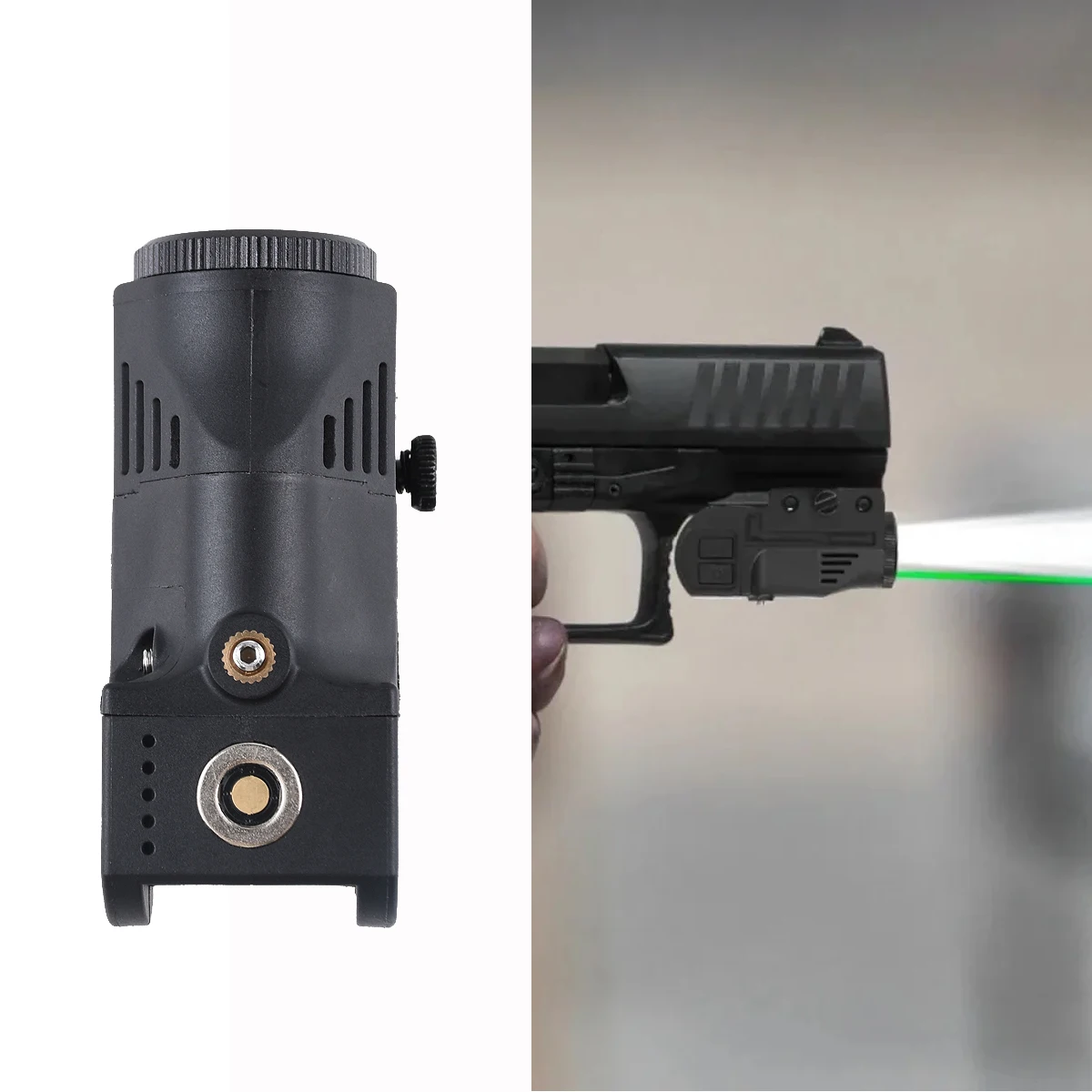 La-ser Linterna táctica para pistola Picatinny USB estrobo - imagen 5