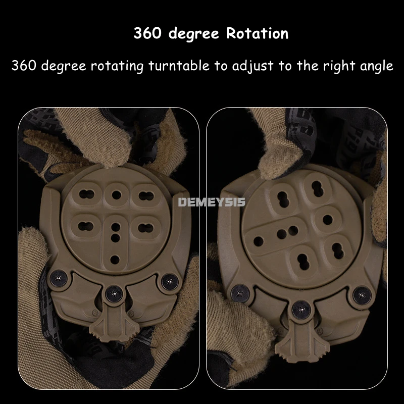 Funda táctica de pistola con base giratoria para panel de muslo - imagen 2
