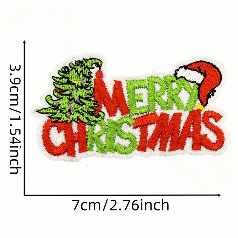 Parches termoadhesivos navideños de Papá Noel y alces - imagen 3