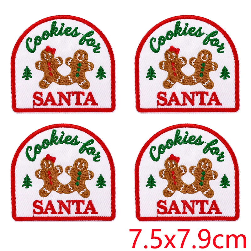 Parches bordados navideños termoadhesivos para ropa y mochilas - imagen 3