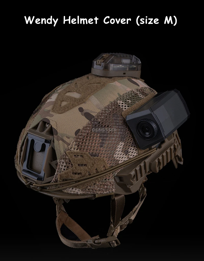 Funda de camuflaje para casco Wendy en talla M con diseño táctico