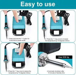 Makita soldador inalámbrico para batería, soldadura de cables