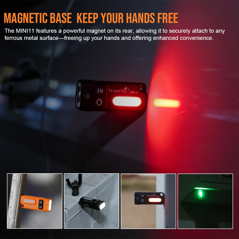 Trustfire MINI11 linterna EDC recargable USB-C con clip - imagen 3