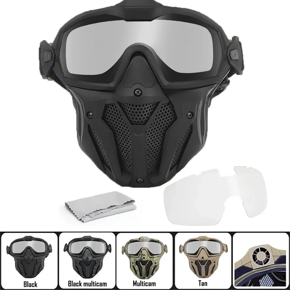 Máscara táctica airsoft con gafas antiniebla para paintball - imagen 2