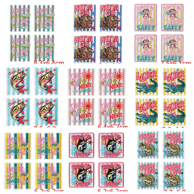 Parches Bordados Termoadhesivos Cráneo y Lubina – Para Ropa y Mochilas DIY - imagen 5