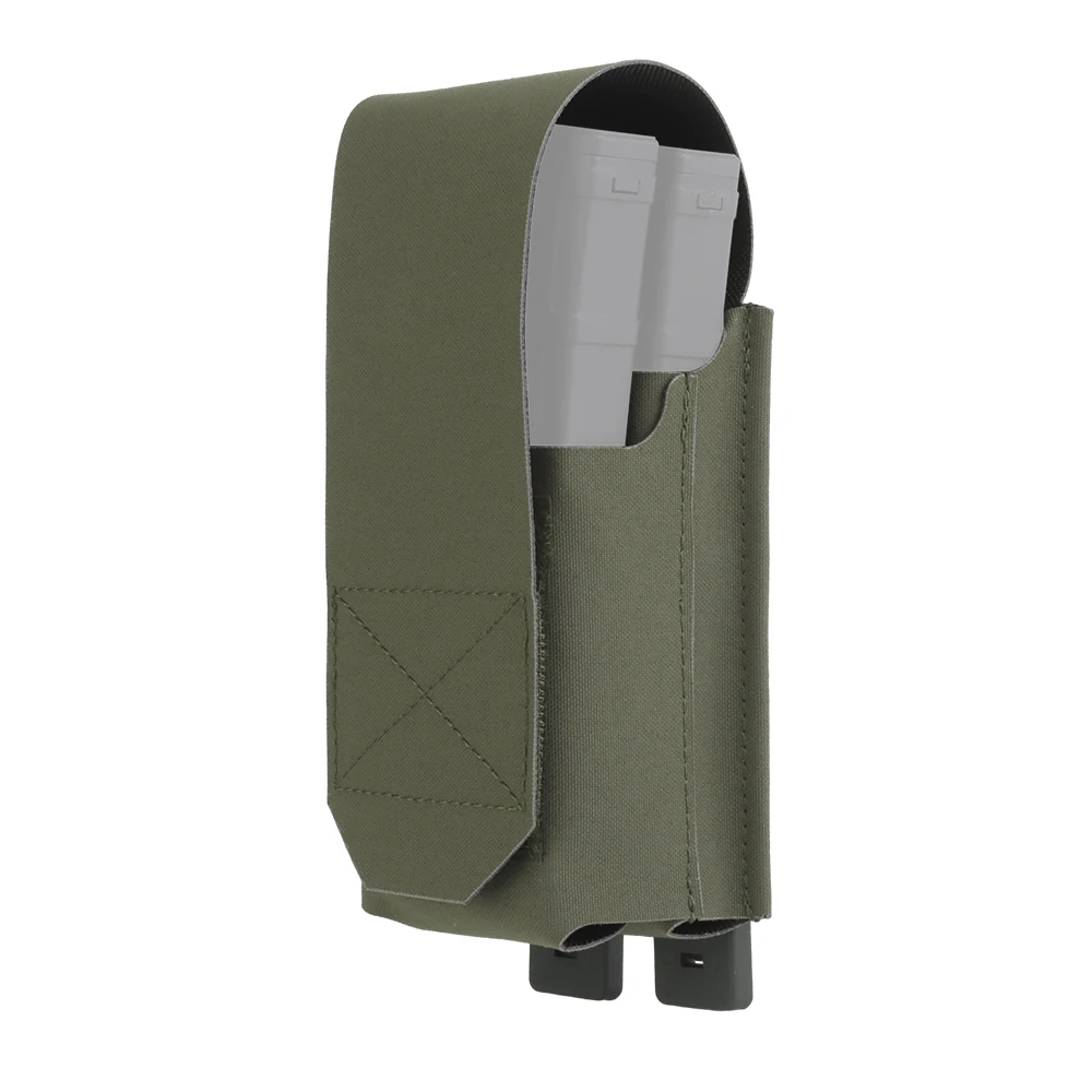Bolsa porta-cargadores doble táctica MOLLE con funda para linterna - imagen 4