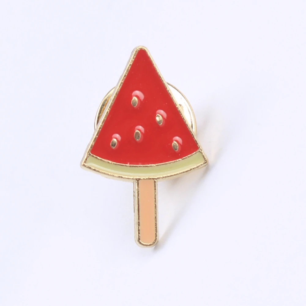 Broche rodaja de sandía jugosa roja y negra estilo kawaii verano - imagen 2