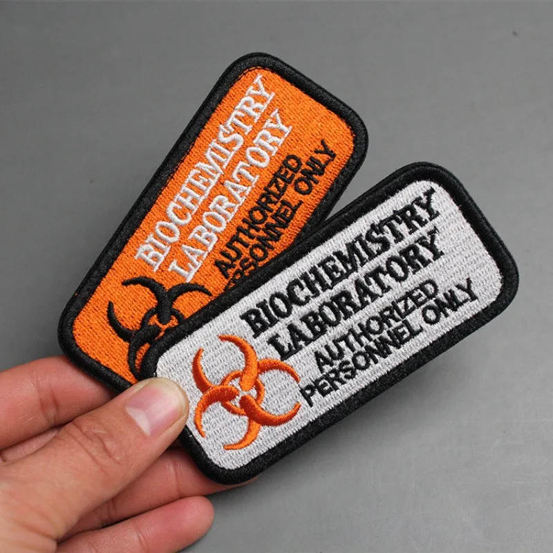 Parche bordado riesgo biológico – para mochila y ropa - imagen 4