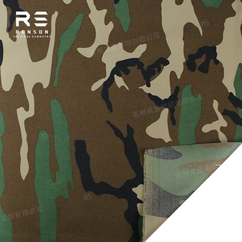 Tela táctica camuflaje Woodland M81 nylon Oxford 500D - imagen 4