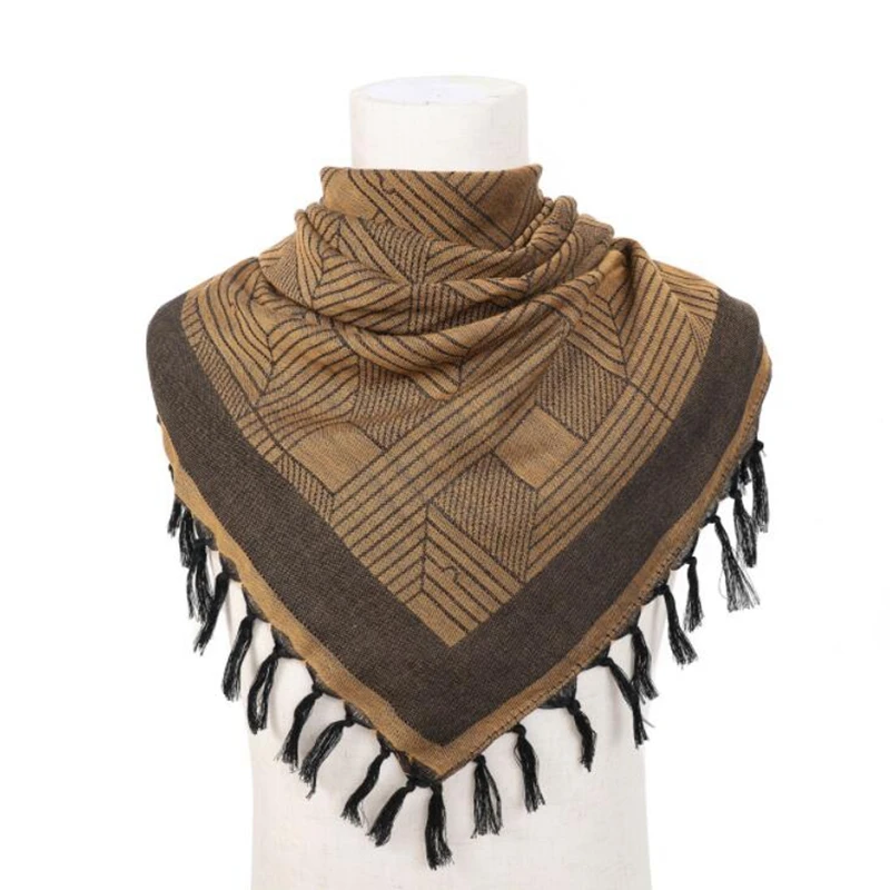 Shemagh palestino unisex de algodón cortavientos para cabeza y cuello - imagen 4