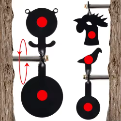 Blanco de acero giratorio 360° para pistolas BB y rifles de aire