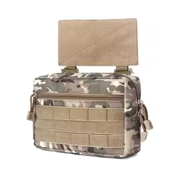 Bolsa táctica MOLLE abatible de nylon para chaleco EDC