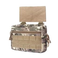 Bolsa táctica MOLLE abatible de nylon para chaleco EDC