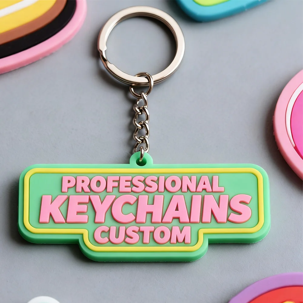 Llavero de PVC blando flexible con logotipo personalizado