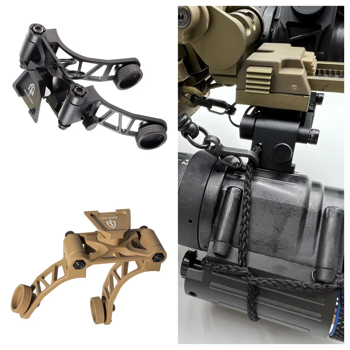 PVS28 bridge mount adaptador binocular NVG para PVS14 casco táctico