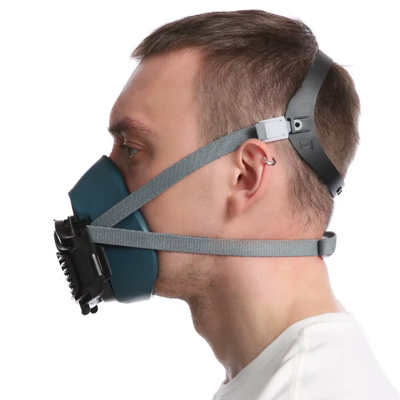 Respirador antipolvo silicona con filtros para pintura y aerosoles - imagen 5