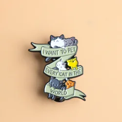 Broche esmaltado dibujos animados para chaqueta, mochila y collar