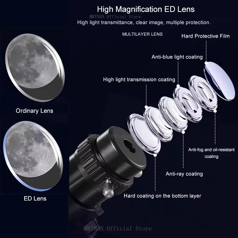 Telescopio astronómico profesional para luna y observación nocturna - imagen 2