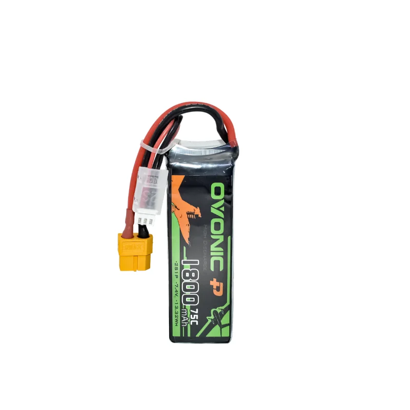 Batería LiPo 2S OVONIC 7,4 V 1800 mAh 75C FPV RC helicóptero - imagen 2