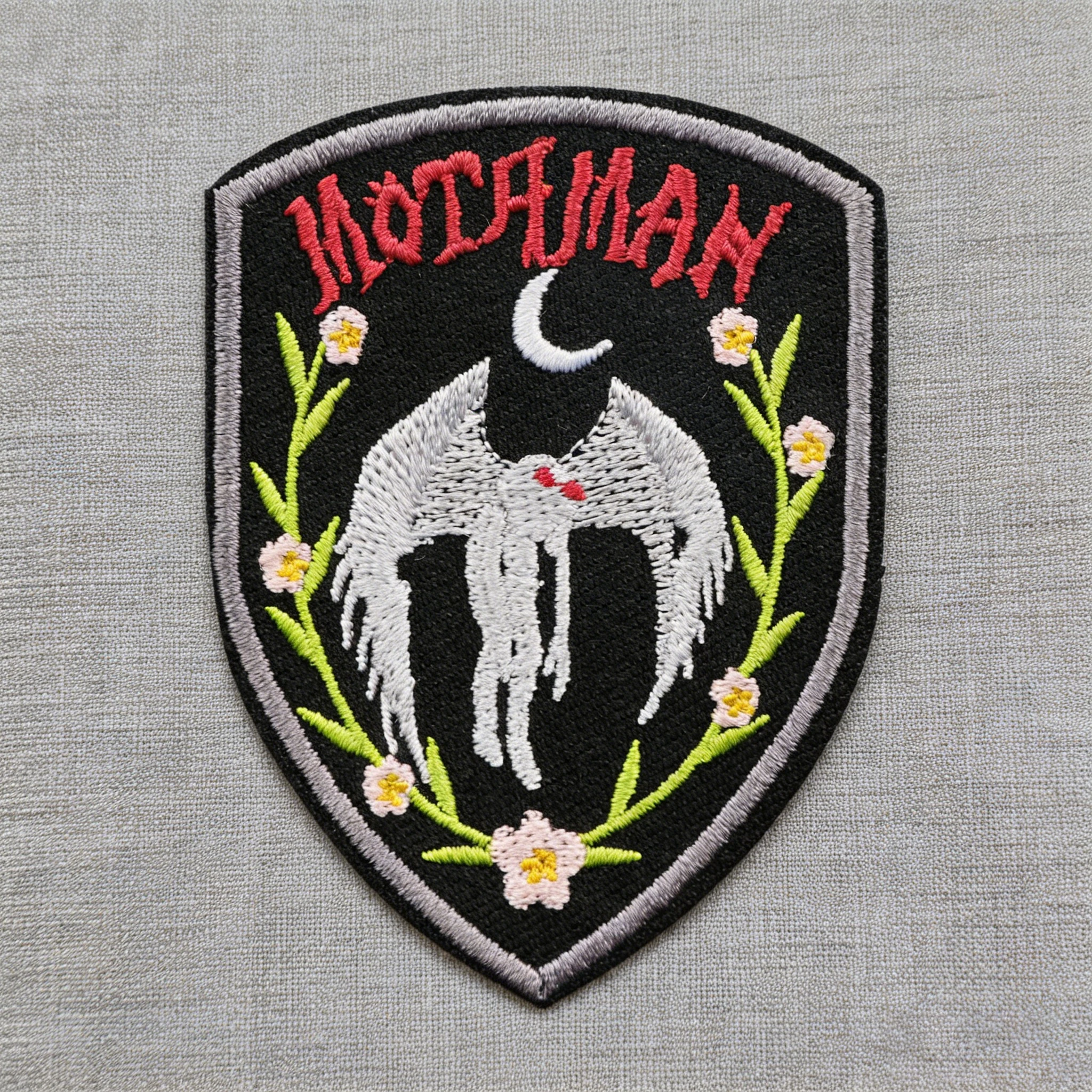 Parche termoadhesivo bordado Mmothman Halloween floral para gorra - imagen 4