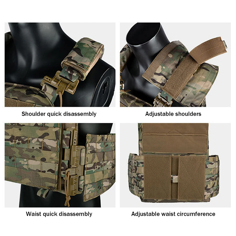 Chaleco táctico camuflaje transpirable con hebilla liberación rápida - imagen 5