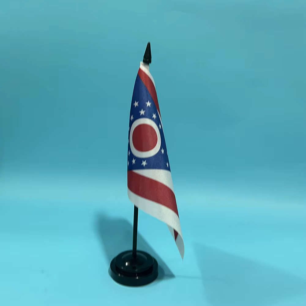 Bandera Ohio para escritorio oficina, poliéster, EE. UU. - imagen 5