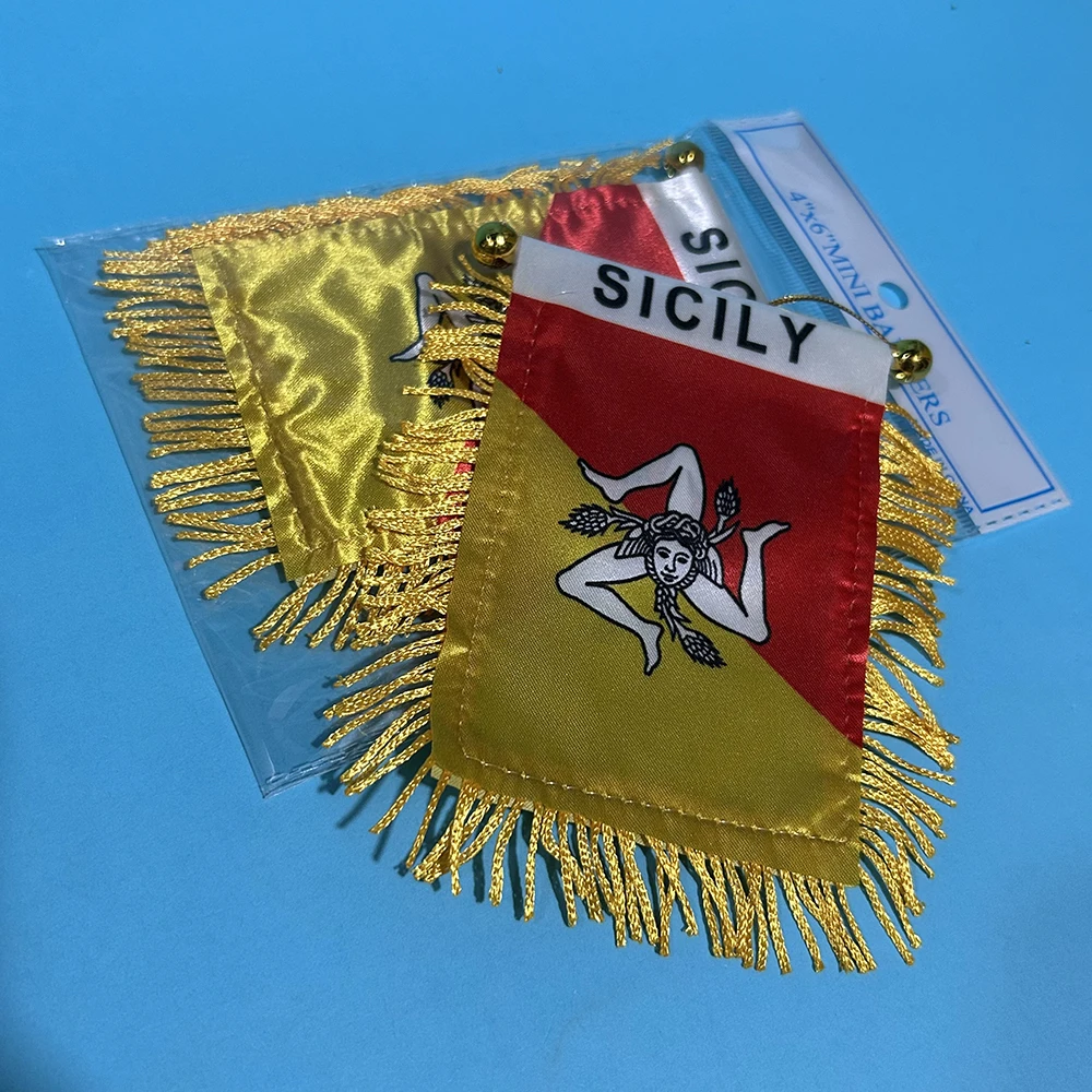 Mini bandera Sicilia para coche