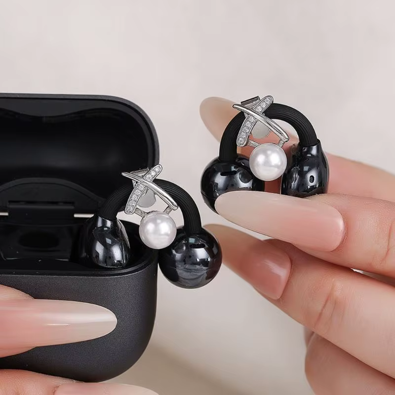 Clip para auriculares con dijes y diseño de cuentas elegante estilo - imagen 3