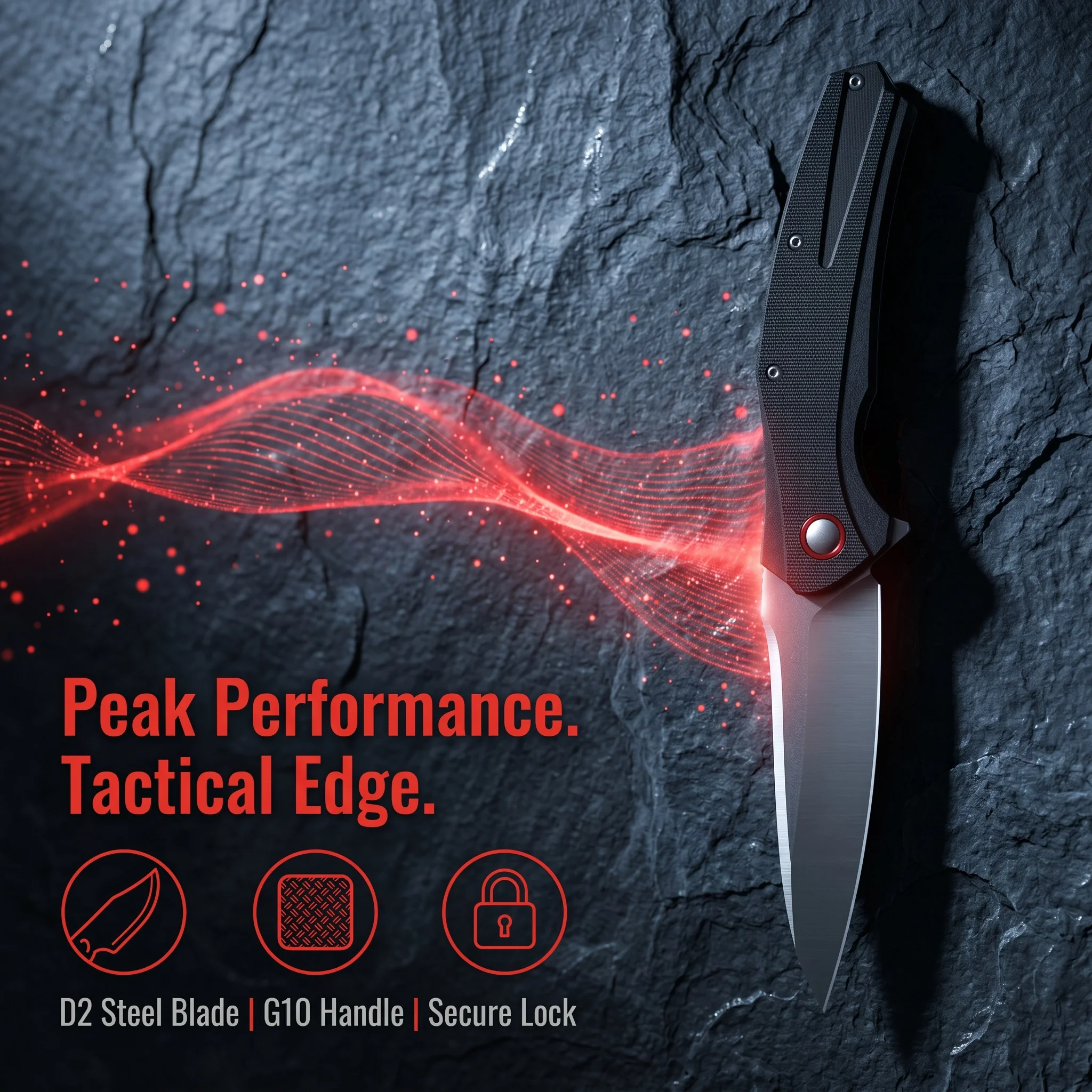 Cuchillo plegable táctico multifunción para exterior, regalo hombre