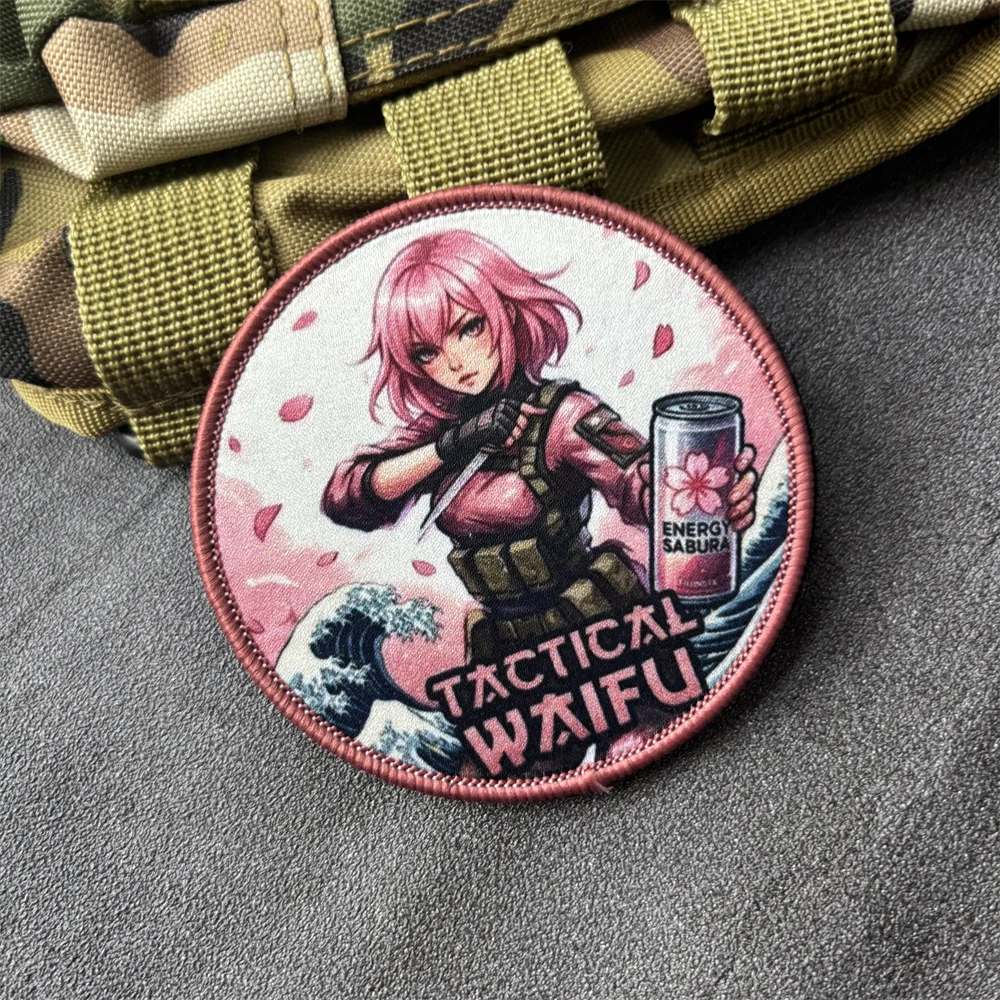 Parche táctico anime moral militar con velcro para mochila - imagen 4