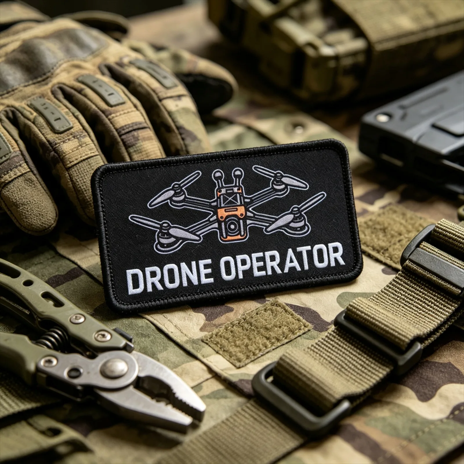 Parche táctico de operador de drones FPV con velcro - imagen 2