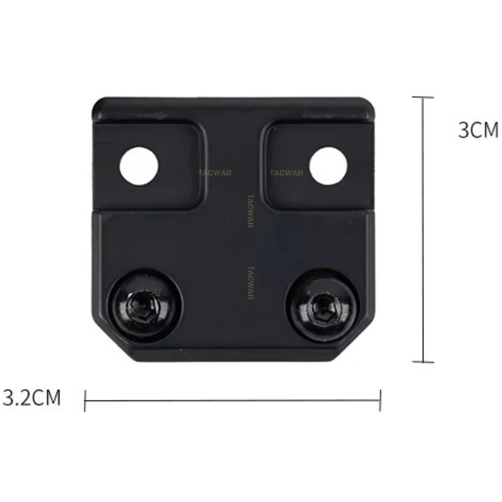 Soporte lateral linterna táctica Airsoft M-LOK, base metálica para riel - imagen 3