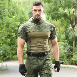 Camisa táctica manga corta camuflaje transpirable verano