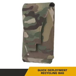Bolsa táctica MOLLE plegable de despliegue rápido para basura