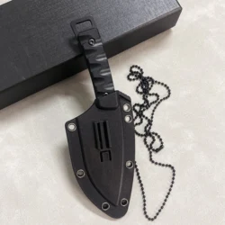 Cuchillo táctico mini de acero una pieza afilado para acampada