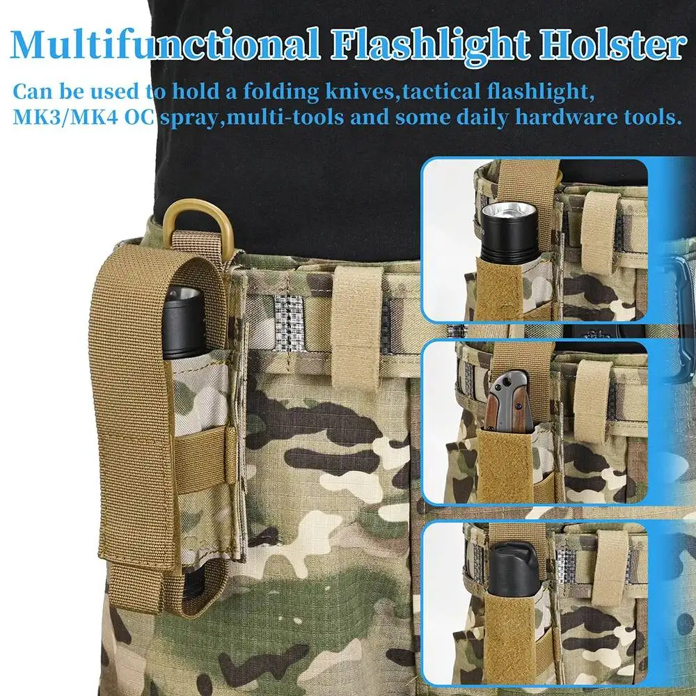 Funda táctica MOLLE para linterna MK4 MK3 y spray pimienta OC - imagen 2