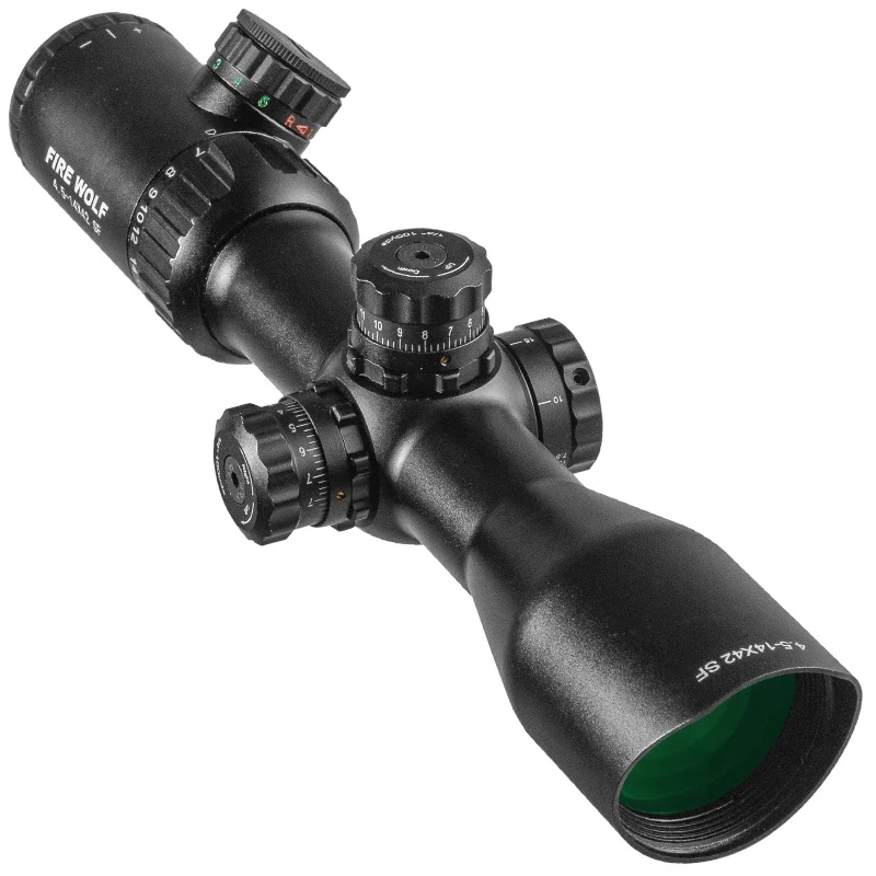 Mira telescópica táctica Fire Wolf con retícula iluminada rojo/verde