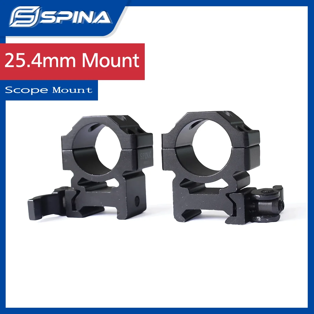 Mira táctica QD universal con anillos de 25,4 mm y riel Picatinny