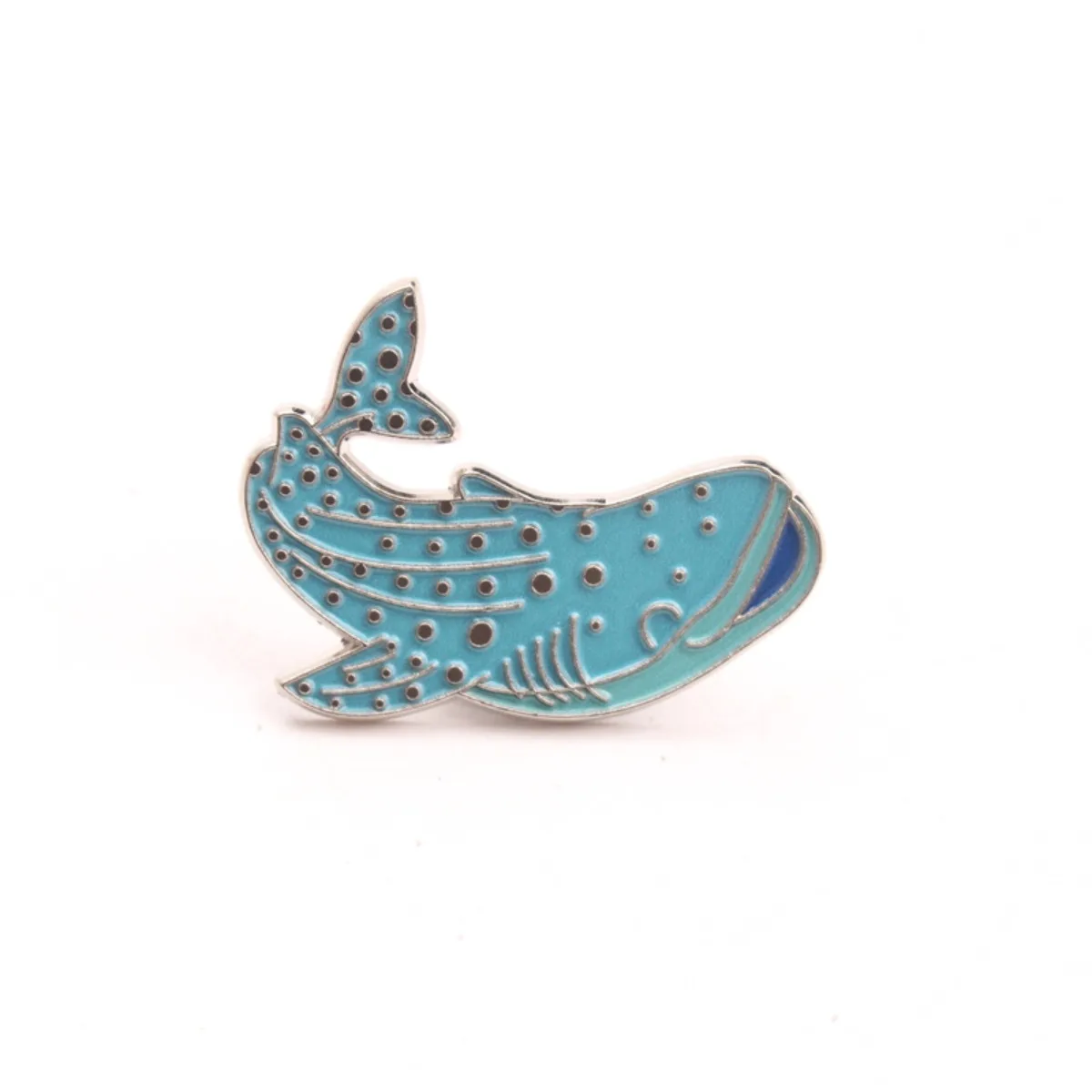 Broche vintage ballena azul verdosa pintada, para mujer y playa