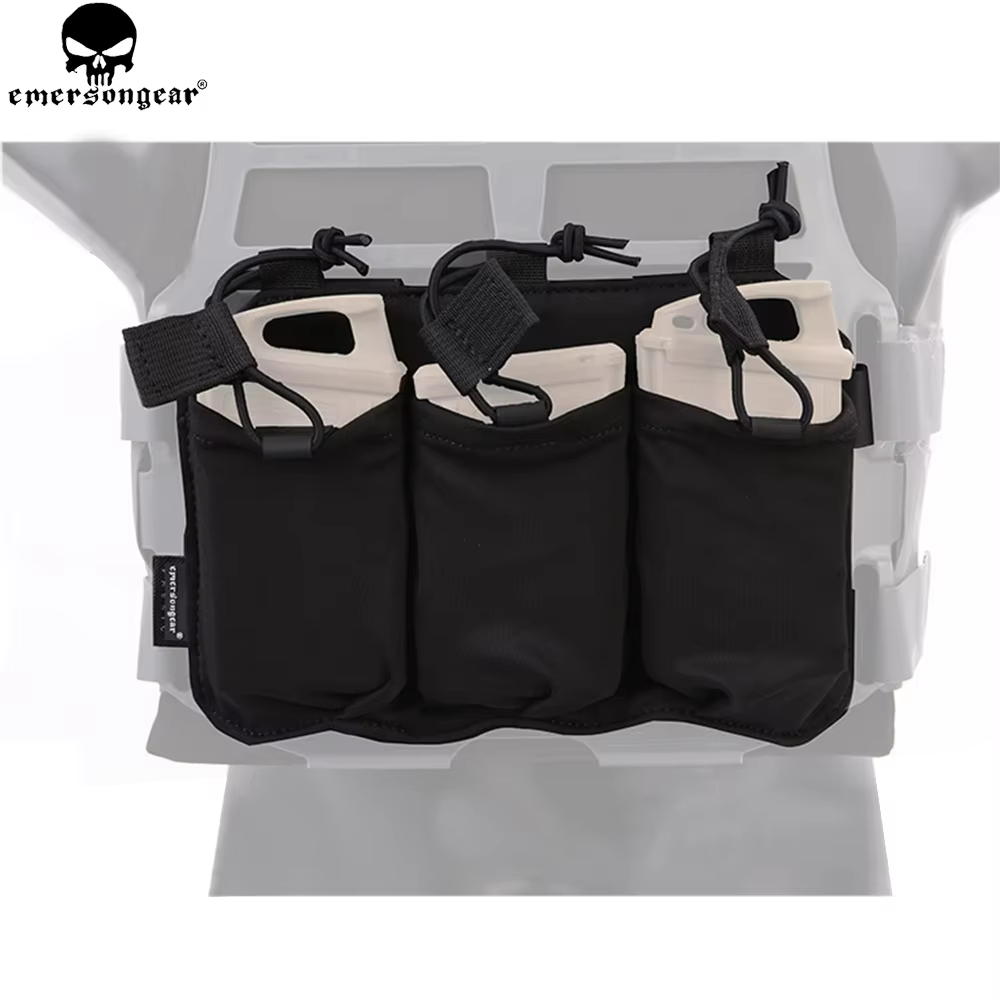 Emersongear EM6402 Bolsa triple cargadores 5.56 7.62 táctica negra - imagen 2