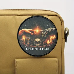 Parche táctico Memento Mori calavera velcro para brazalete y mochila