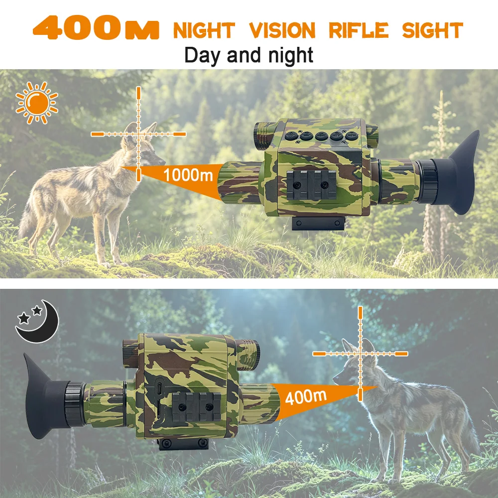 Detalle de la retícula e imagen en el visor