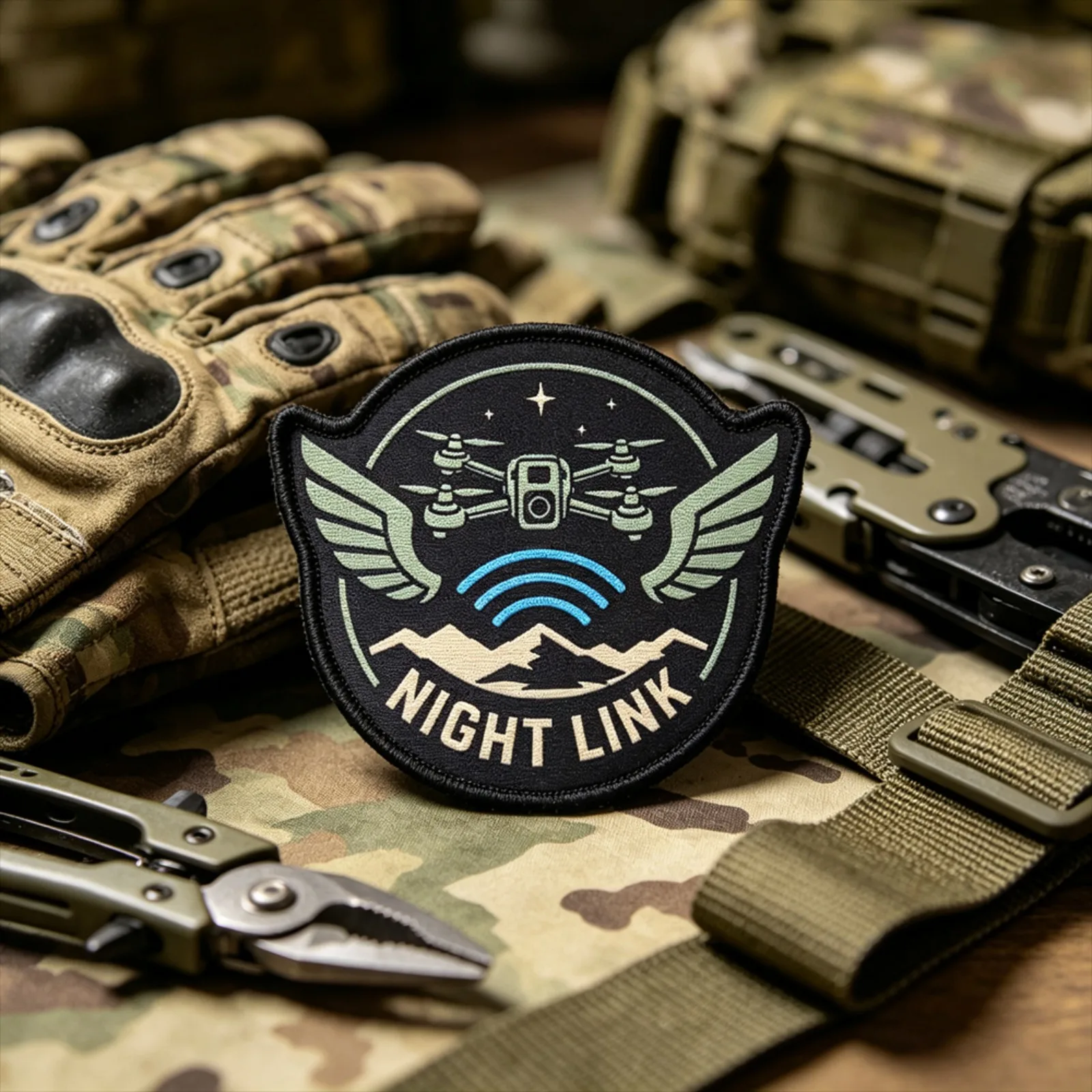 NIGHT LINK – Parche táctico de piloto de dron con velcro - imagen 4