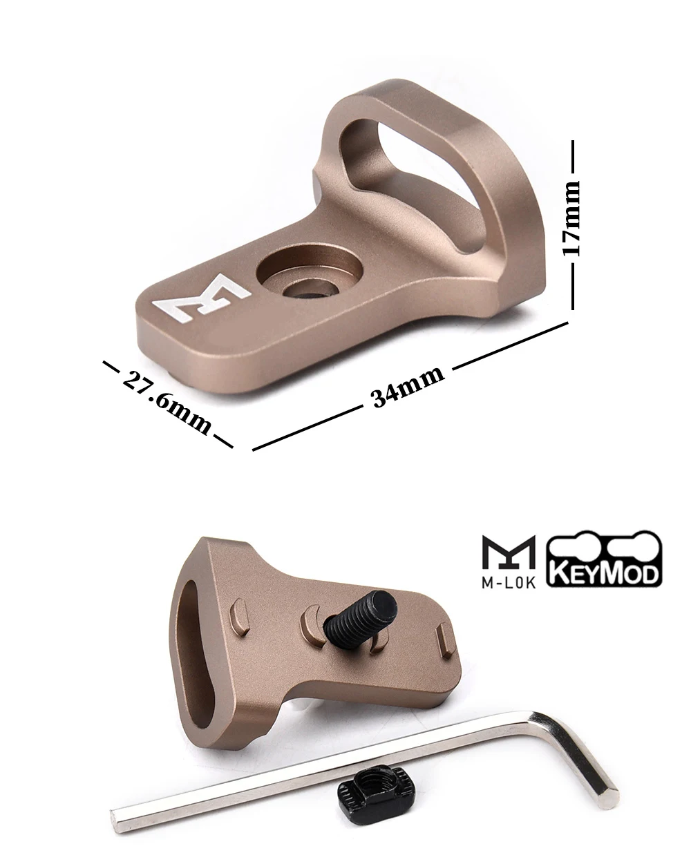 Detalle del montaje en riel compatible