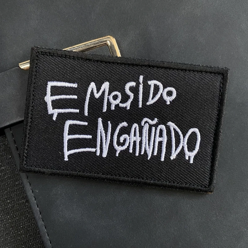 Parche bordado Velcro We Were Cheated para mochila tactica militar