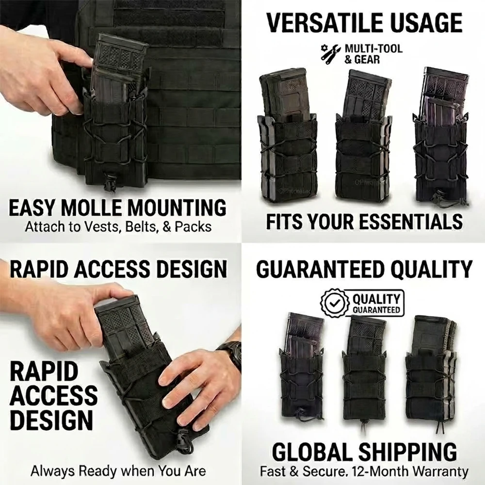 OPHIDANTAC Bolsa táctica MOLLE para cargador 9mm AK/AR - imagen 3