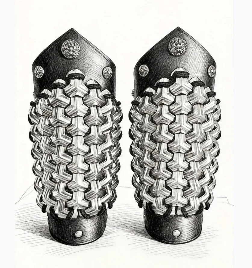 Vambrace de acero inoxidable hombre, protección brazos para LARP - imagen 3