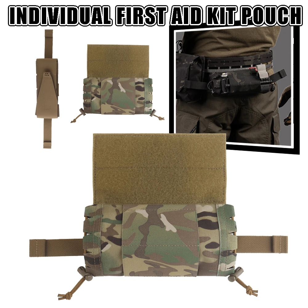 Bolsa IFAK táctica de primeros auxilios MOLLE, acceso rápido ambidiestra