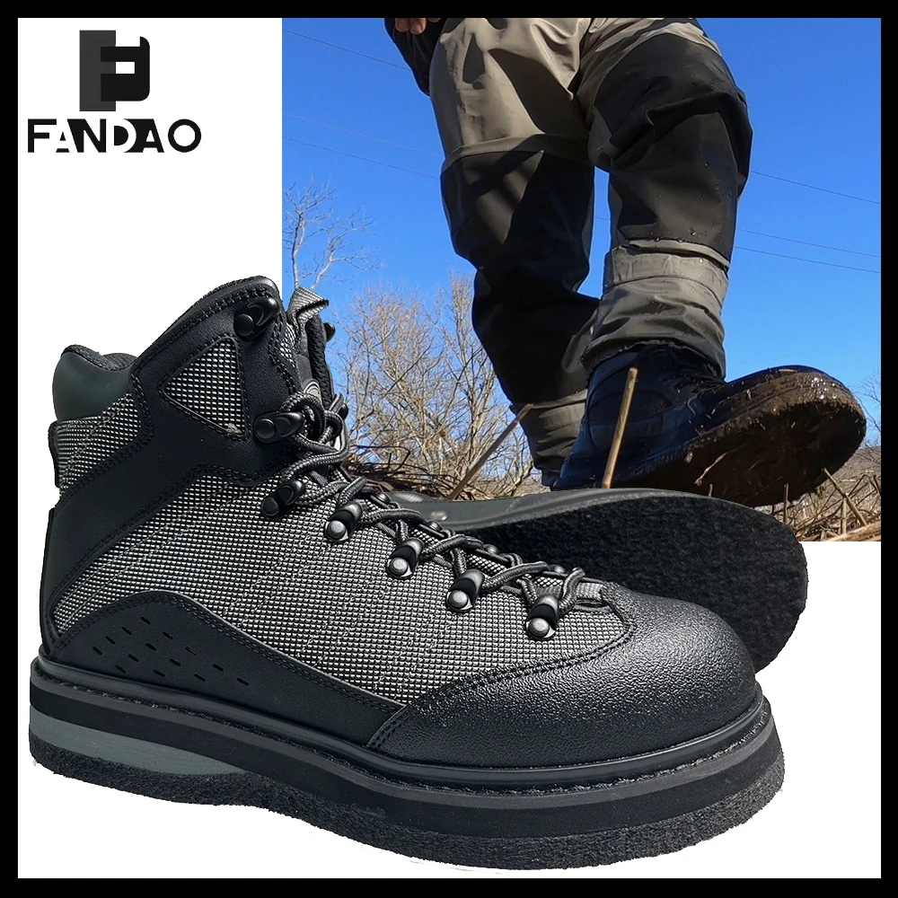 Botas tácticas antideslizantes de fieltro para vadear hombre - imagen 5