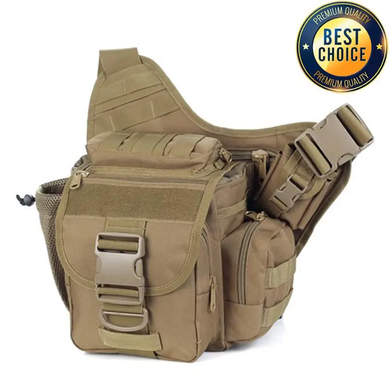 Bolsa mensajero táctica 900D impermeable resistente camuflaje woodland